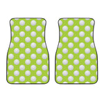 Green Golf Ball Pattern Print Front Car Floor Mats