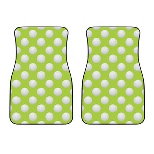 Green Golf Ball Pattern Print Front Car Floor Mats