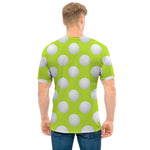 Green Golf Ball Pattern Print Men's T-Shirt