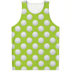 Green Golf Ball Pattern Print Men's Tank Top