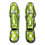 Green Golf Ball Pattern Print Muay Thai Shin Guard