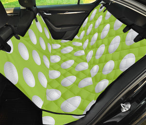 Green Golf Ball Pattern Print Pet Car Back Seat Cover