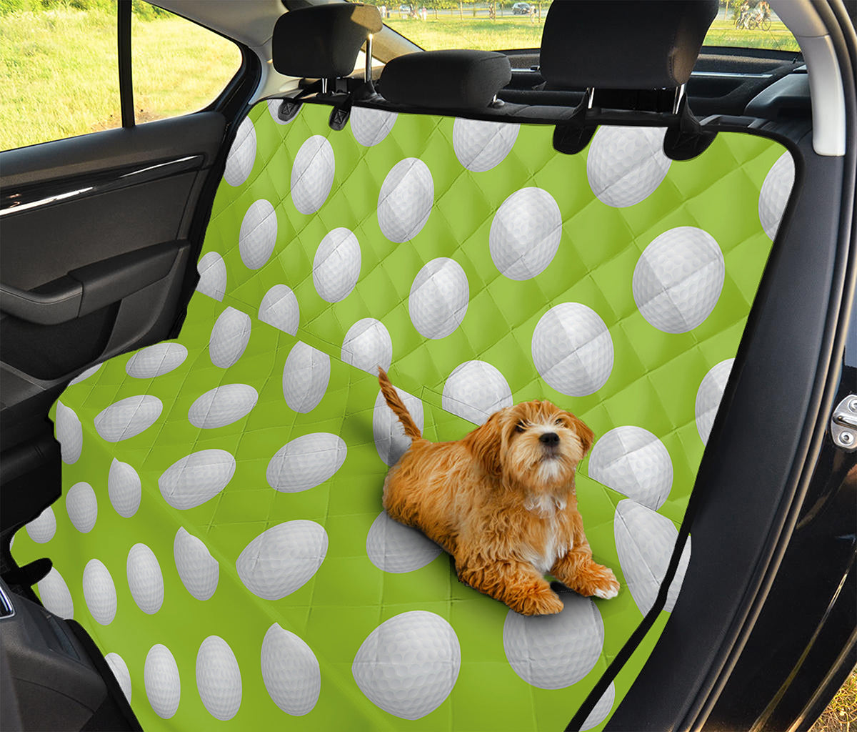 Green Golf Ball Pattern Print Pet Car Back Seat Cover