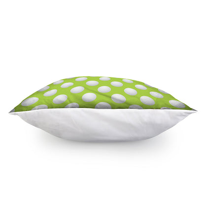 Green Golf Ball Pattern Print Pillow Cover