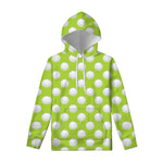 Green Golf Ball Pattern Print Pullover Hoodie