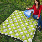 Green Golf Ball Pattern Print Quilt
