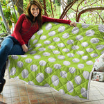 Green Golf Ball Pattern Print Quilt
