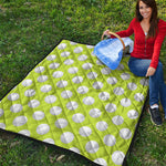 Green Golf Ball Pattern Print Quilt