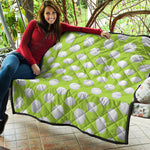 Green Golf Ball Pattern Print Quilt