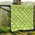 Green Golf Ball Pattern Print Quilt