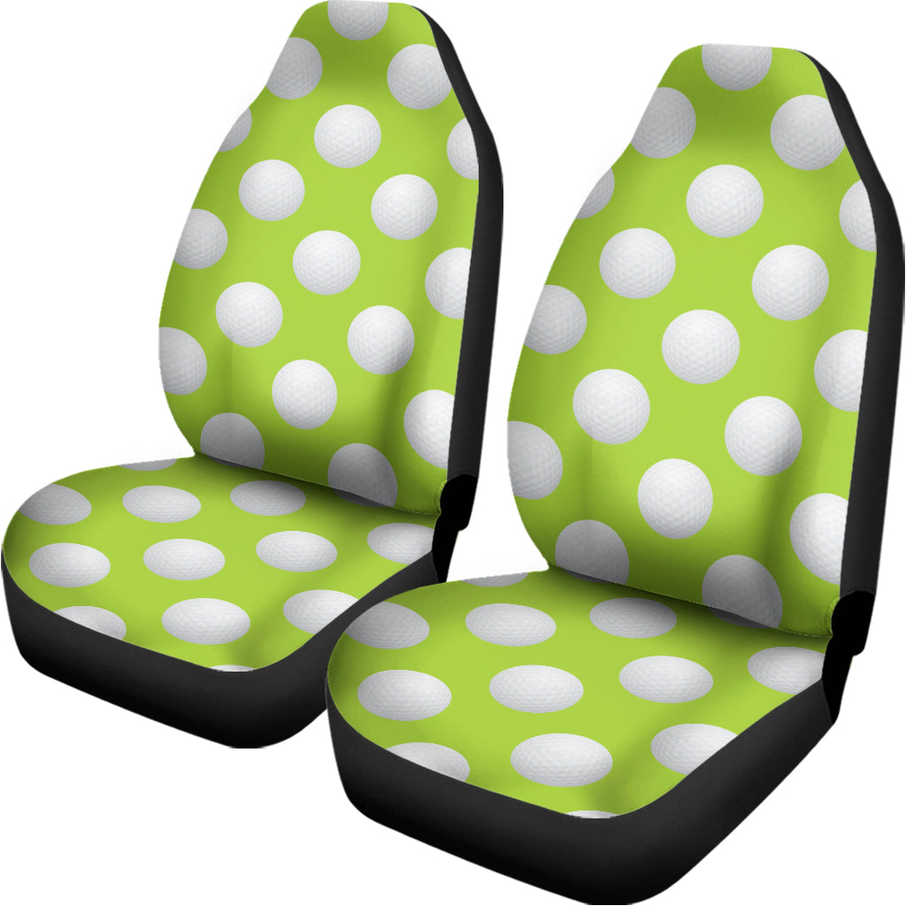 Green Golf Ball Pattern Print Universal Fit Car Seat Covers