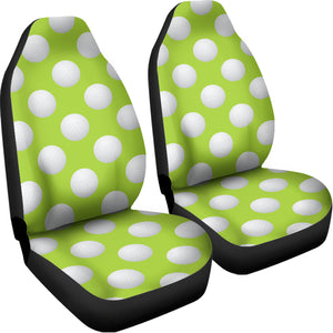 Green Golf Ball Pattern Print Universal Fit Car Seat Covers