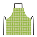 Green Harlequin Pattern Print Apron