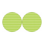 Green Harlequin Pattern Print Car Coasters