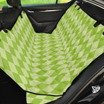 Green Harlequin Pattern Print Pet Car Back Seat Cover