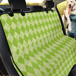 Green Harlequin Pattern Print Pet Car Back Seat Cover