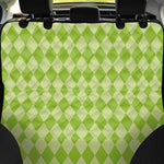 Green Harlequin Pattern Print Pet Car Back Seat Cover