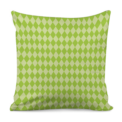 Green Harlequin Pattern Print Pillow Cover