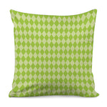 Green Harlequin Pattern Print Pillow Cover