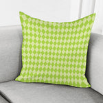 Green Harlequin Pattern Print Pillow Cover