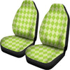 Green Harlequin Pattern Print Universal Fit Car Seat Covers