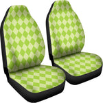 Green Harlequin Pattern Print Universal Fit Car Seat Covers