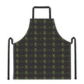 Green Heartbeat Pattern Print Apron