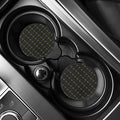 Green Heartbeat Pattern Print Car Coasters