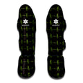 Green Heartbeat Pattern Print Muay Thai Shin Guards