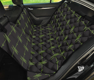 Green Heartbeat Pattern Print Pet Car Back Seat Cover