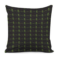 Green Heartbeat Pattern Print Pillow Cover