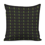 Green Heartbeat Pattern Print Pillow Cover