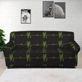 Green Heartbeat Pattern Print Sofa Cover