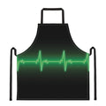 Green Heartbeat Print Apron