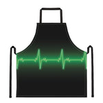 Green Heartbeat Print Apron