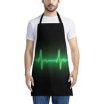 Green Heartbeat Print Apron