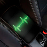 Green Heartbeat Print Car Center Console Cover