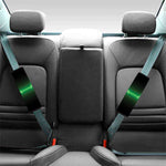 Green Heartbeat Print Car Seat Belt Covers