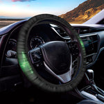 Green Heartbeat Print Car Steering Wheel Cover