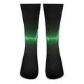 Green Heartbeat Print Crew Socks
