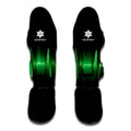 Green Heartbeat Print Muay Thai Shin Guards