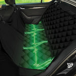 Green Heartbeat Print Pet Car Back Seat Cover