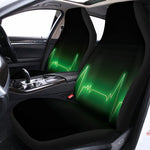 Green Heartbeat Print Universal Fit Car Seat Covers