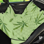 Green Hemp Leaves Pattern Print Pet Car Back Seat Cover