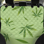 Green Hemp Leaves Pattern Print Pet Car Back Seat Cover