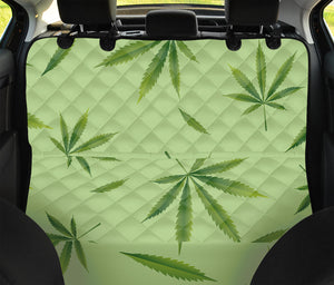 Green Hemp Leaves Pattern Print Pet Car Back Seat Cover