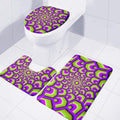 Green Hive Moving Optical Illusion 3 Piece Bath Mat Set