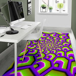 Green Hive Moving Optical Illusion Area Rug GearFrost