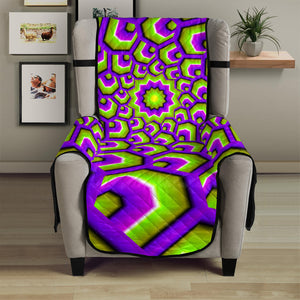 Green Hive Moving Optical Illusion Armchair Protector