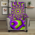 Green Hive Moving Optical Illusion Armchair Protector